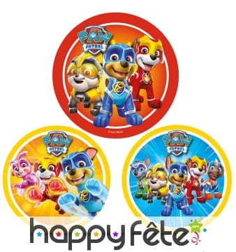Disque Pat Patrouille en sucre de 21 cm