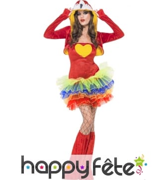Déguisement perroquet tutu coloré