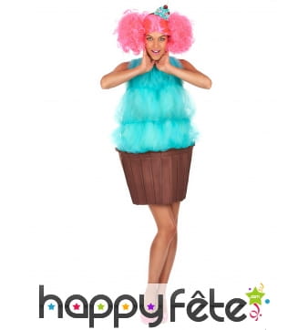 Déguisement robe cupcake turquoise