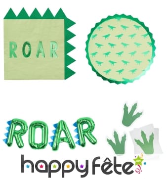 Déco Roar dinosaure pour table d'anniversaire