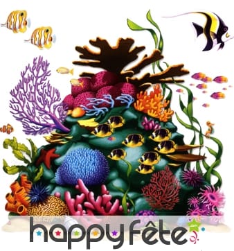 Décor replacable de la barrière de corail