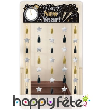 Décor rideau de porte Happy New Year
