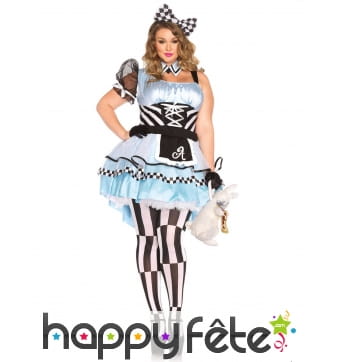 Déguisement robe de Alice grande taille