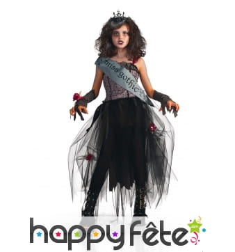 Déguisement robe de Miss Gothic pour enfant
