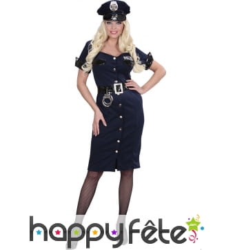 Déguisement robe de policière bleu marine