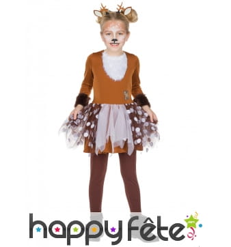 Déguisement robe de renne pour fille