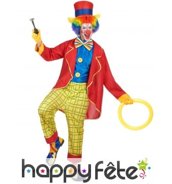 Déguisement rouge et jaune de clown
