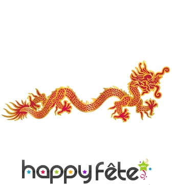 Dragon rouge et doré décoratif, mural