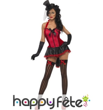 Déguisement rouge noir burlesque