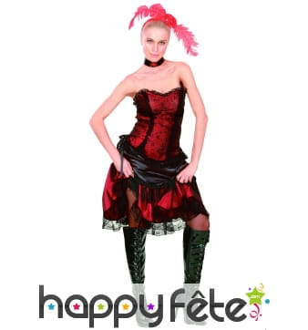 Déguisement robe rouge de saloon