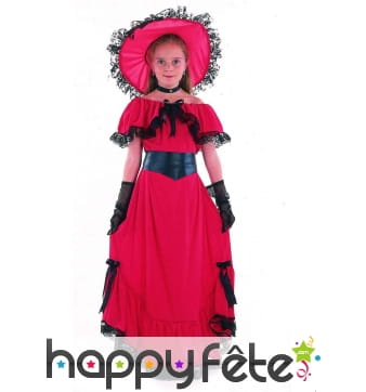 Déguisemet robe rouge de Scarlett pour enfant