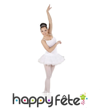 Déguisement robe tutu blanc de danseuse