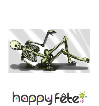 Décor squelette allongé de 75 x 150 cm