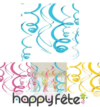 Décorations spirales à suspendre