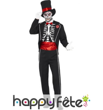 Déguisement squelette jour de la mort