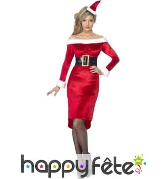 Déguisement santa mere noel rouge