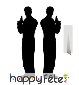 Double silhouette ombre d'agents secrets