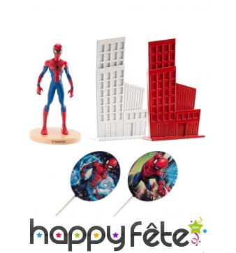 Décorations Spiderman pour gâteau, 8 cm