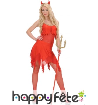 Déguisement sorciere sexy top rouge