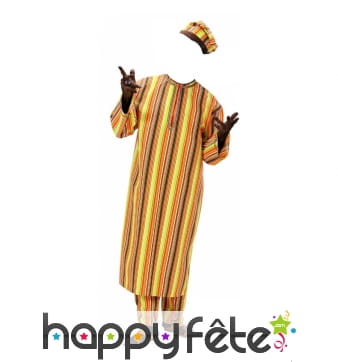 Déguisement tunique africaine lignée multiclore