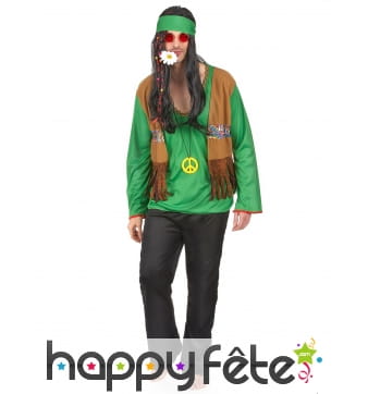 Déguisement vert de hippie