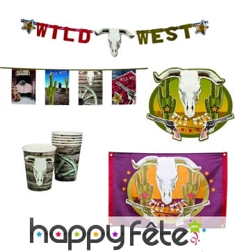 Décorations western wild west d'anniversaire