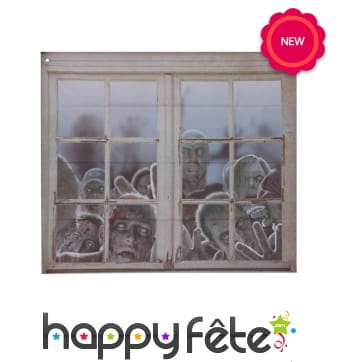 Décoration zombies à la fenêtre de 80x90cm