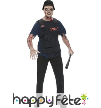 Déguisement zombie swat