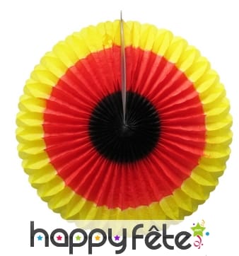 Eventail Allemagne/Belgique en papier, 36cm