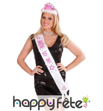 Echarpe Bride to be blanche