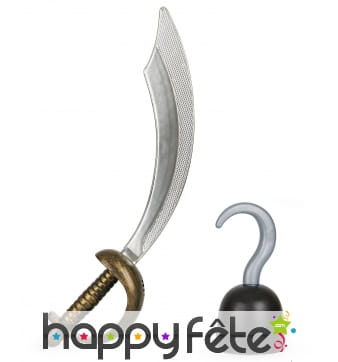 Ensemble crochet et sabre de pirate