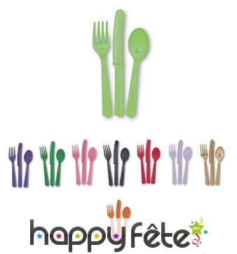 Ensemble de couverts en plastique