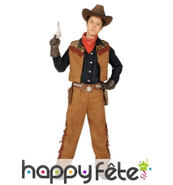 Ensemble de cowboy marron pour petit garçon