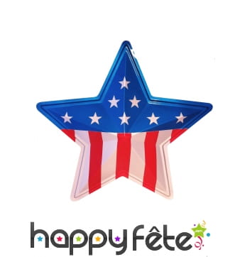 Etoile décorative drapeau Américain 40cm