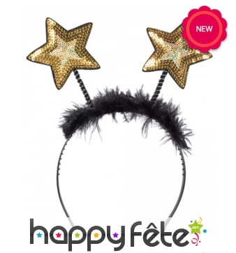 Etoiles dorées sur serre tête