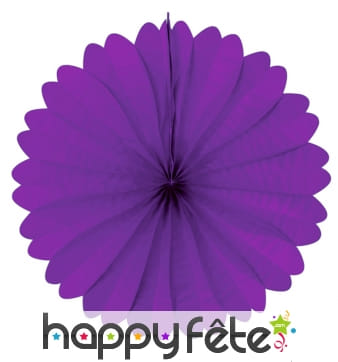 Eventail en papier violet