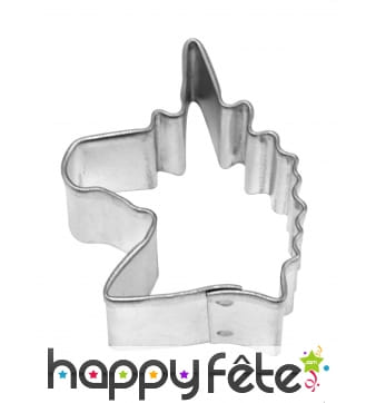 Emporte pièce en forme de Licorne 4,4 cm