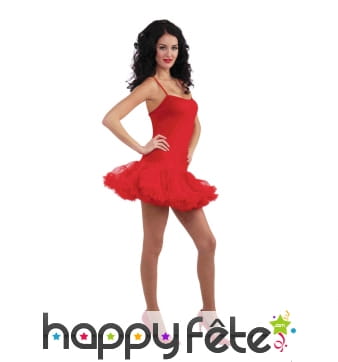 Ensemble robe tutu rouge pour adulte