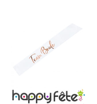 Echarpe Team bride rose et blanche de 75 cm