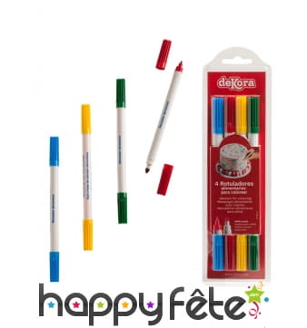 Feutres alimentaires, 4 coloris