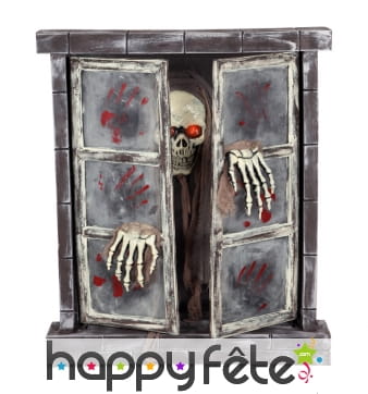 Fenêtre animée squelette, lumière et son