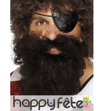 Fausse barbe de pirate chatain roux