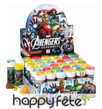 Flacon de bulles de savon avengers