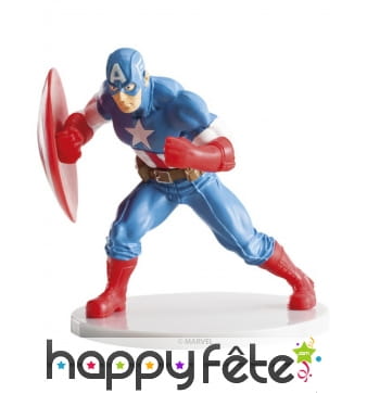 Figurine du Captain America pour gâteau, 9cm