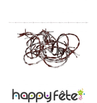 Faux fil barbelé taché de sang, 2,7 m