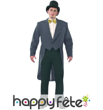 Frac gabardine gris fonce pour homme