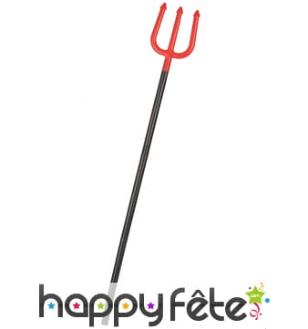 Fourche rouge diable rouge de 120 cm, en plastique