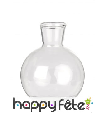 Fiole ronde en verre de 2,5 x 6 x 7,5 cm