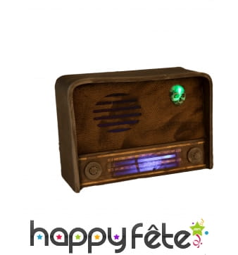 Fausse radio rétro sonore et lumineuse de 31cm