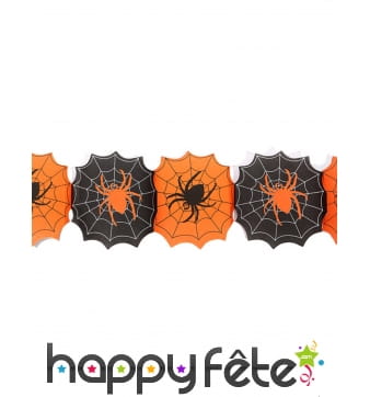 Guirlande araignées sur leur toile, 240cm